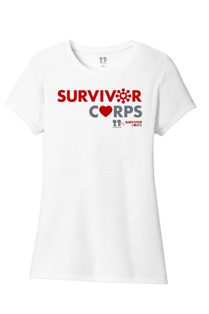 BOY MEETS GIRL® x SURVIVOR CORPS Tri-Blend Crew Neck White T-Shirt (SOLD OUT)