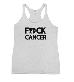 BOY MEETS GIRL® F**ck Cancer tri-blend Tank Tops