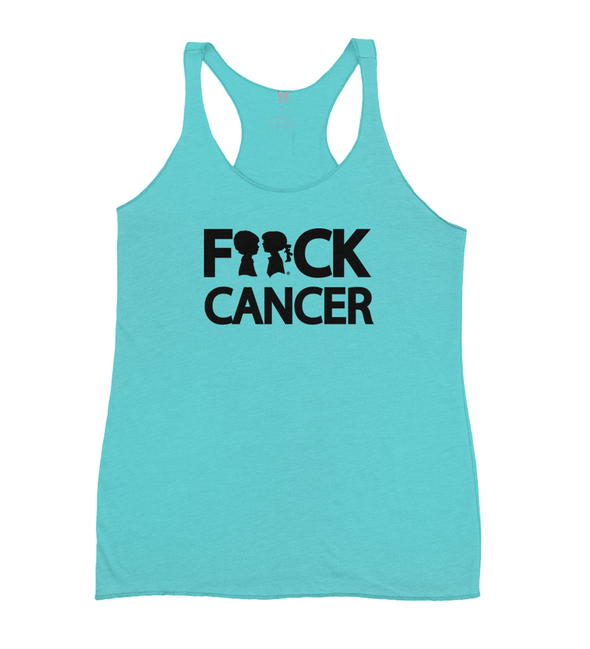 BOY MEETS GIRL® F**ck Cancer tri-blend Tank Tops