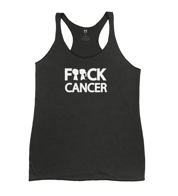 BOY MEETS GIRL® F**ck Cancer tri-blend heather Tank Tops