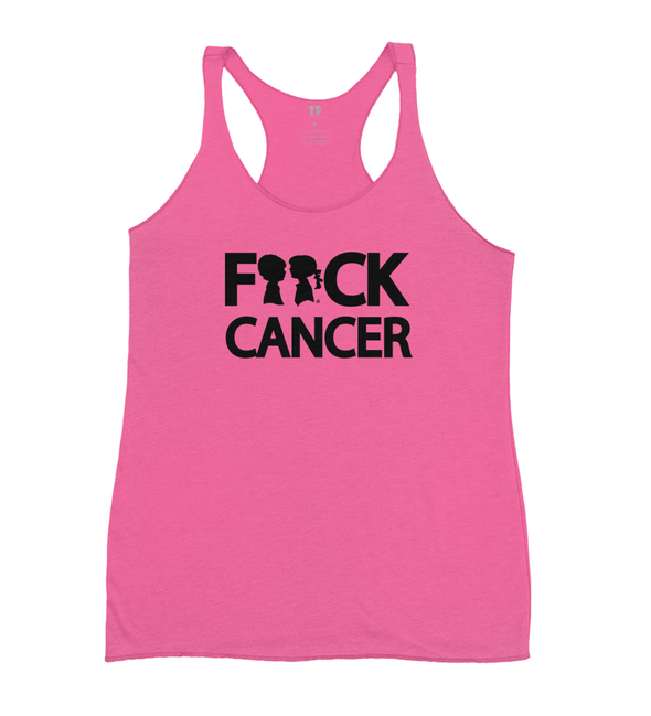 BOY MEETS GIRL® F**ck Cancer tri-blend Tank Tops