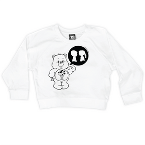 BOY MEETS GIRL® x CARE BEARS White Crop Sweatshirt