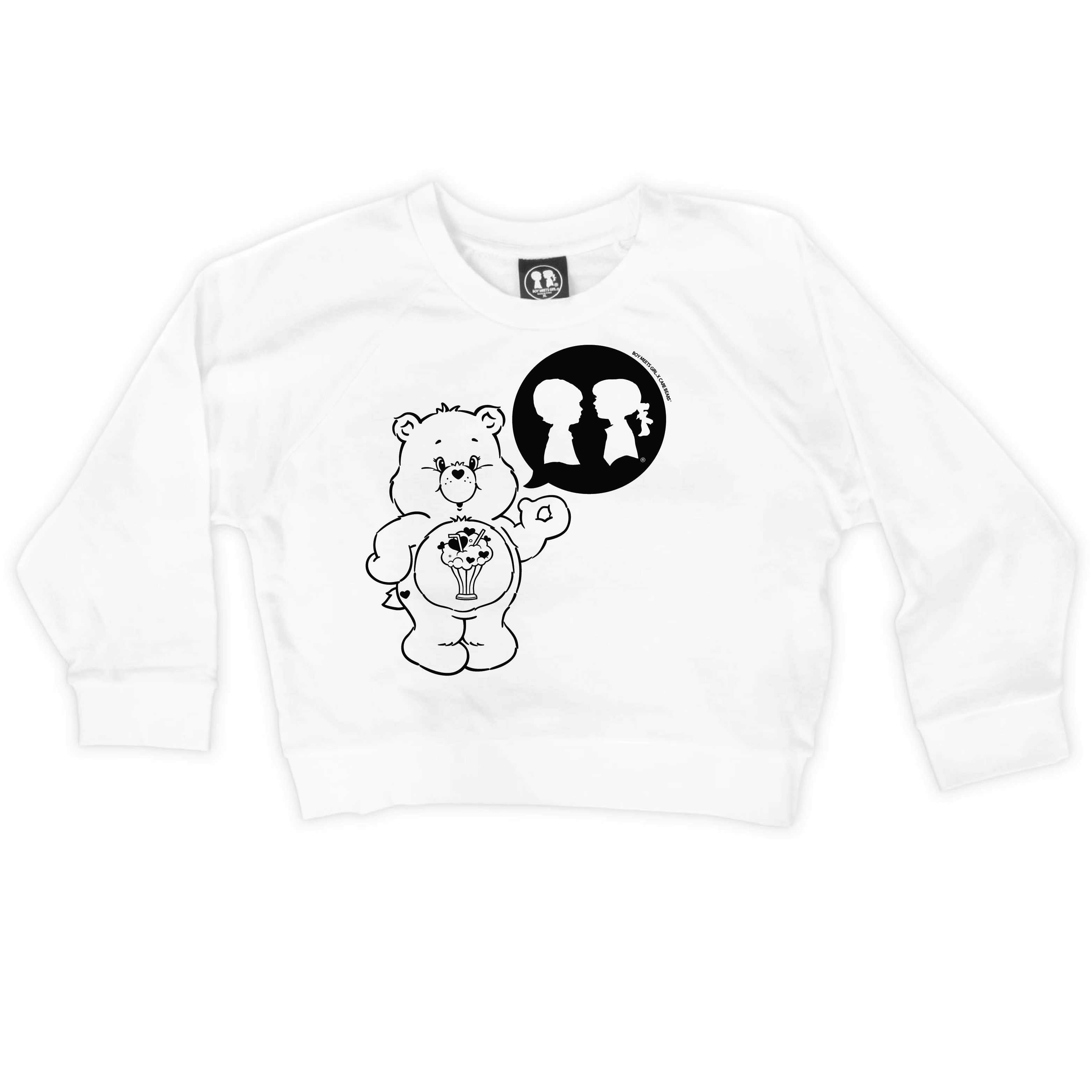 BOY MEETS GIRL® x CARE BEARS White Crop Sweatshirt – BOY MEETS GIRL USA, image size:3126x3126