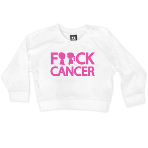 BOY MEETS GIRL® F**ck Cancer Crop Sweatshirt