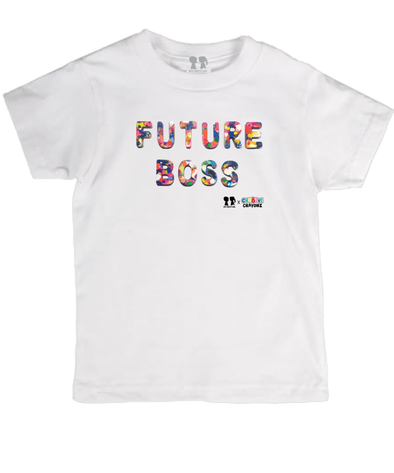 BOY MEETS GIRL® FUTURE BOSS Recycled Confetti Font Youth Unisex T-Shirt