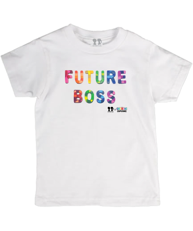 BOY MEETS GIRL® FUTURE BOSS Rainbow Font Youth Unisex T-Shirt