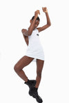 BOY MEETS GIRL® for GLAM4GOOD White Drop Armhole Tank Top