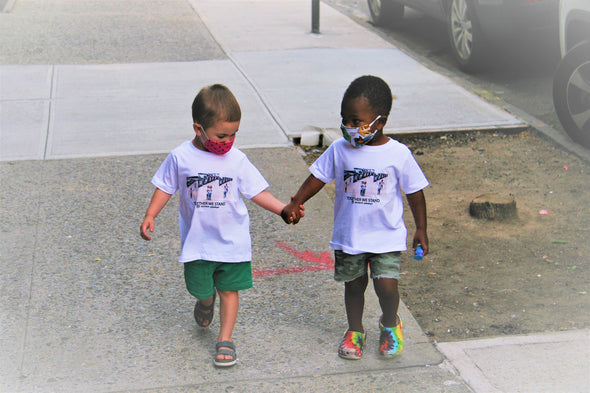 BOY MEETS GIRL® x #SHOWUP x @WellEgan White Kids T-Shirt