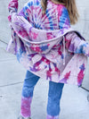 BOY MEETS GIRL® x MERM MADE Limited Edition Tie-Dye Heather Grey Coco Logo Hoodie