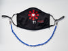 BOY MEETS GIRL® x Pretty Connected Mask Chain Set: Kids Survivor Corps "Dylan" Drinking Mask with Royal Blue Chain