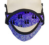 BOY MEETS GIRL® x Pretty Connected Mask Chain Set: Kids Purple "Dylan" Drinking Sparkle Mask with Black Chain