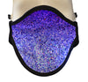 BOY MEETS GIRL® x Pretty Connected Mask Chain Set: Adult Purple "Dylan" Drinking Sparkle Mask with Black Chain