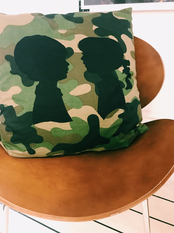 BOY MEETS GIRL® Camo Square Pillow