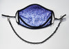 BOY MEETS GIRL® x Pretty Connected Mask Chain Set: Kids Purple "Dylan" Drinking Sparkle Mask with Black Chain