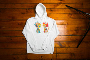 BOY MEETS GIRL® Artist Series Unisex Pullover Hoodie "Blind Love": Aaron Purkey