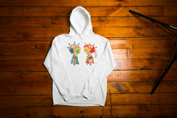 BOY MEETS GIRL® Artist Series Unisex Pullover Hoodie "Blind Love": Aaron Purkey