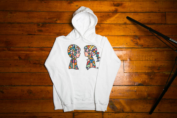 BOY MEETS GIRL® Artist Series Unisex Pullover Hoodie "Happy Thoughts": Aaron Purkey