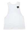 BOY MEETS GIRL® for GLAM4GOOD White Drop Armhole Tank Top