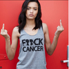 BOY MEETS GIRL® F**ck Cancer tri-blend Tank Tops