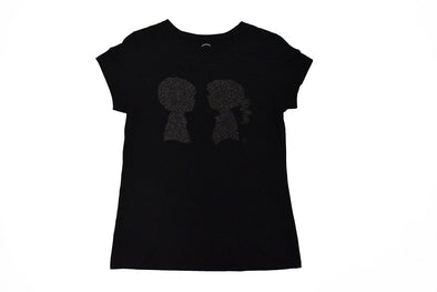 Boy Meets Girl® Glitter 'n' Grit Black Logo Tee