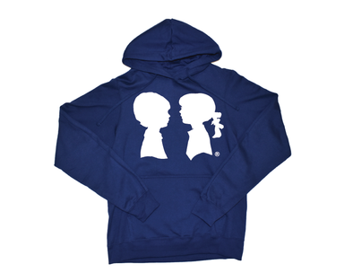 BOY MEETS GIRL® Navy Blue Unisex Coco Pullover Hoodie